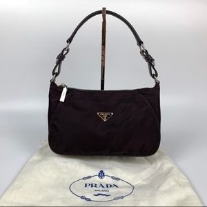 Vintage Authentic Prada Matilda Nylon Shoulder Bag
